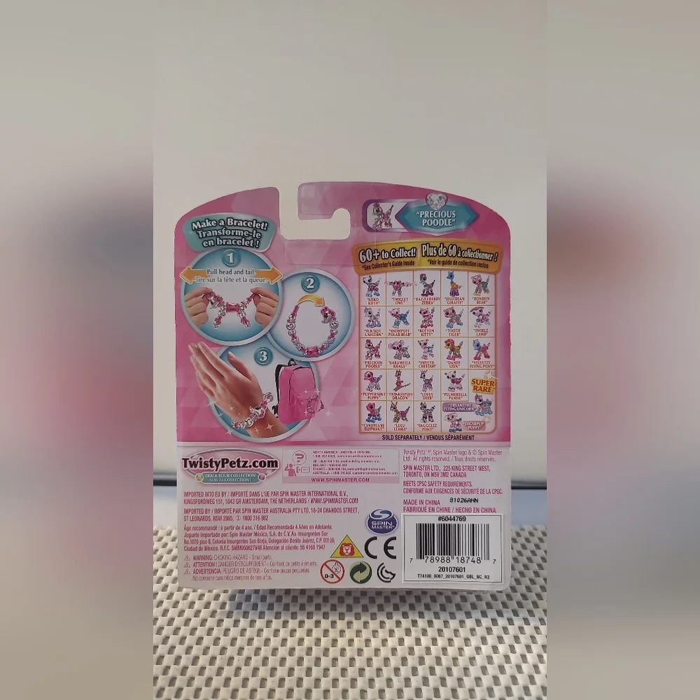 Twisty Petz Series 2 Bracelet Precious Poodle Silver Shimmer Spin Master NWT